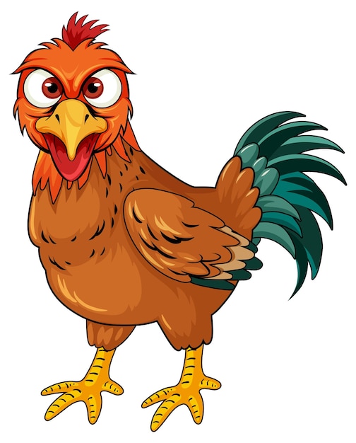 A chicken cartoon character