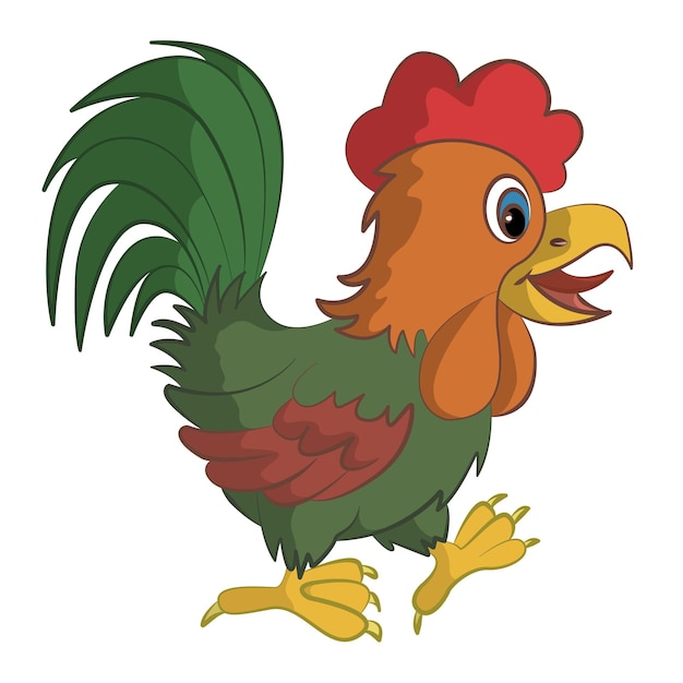 Chicken cartoon vector design on white background