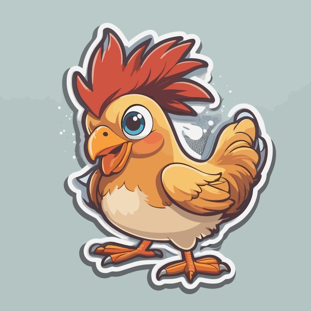 Vector chicken cartoon vector