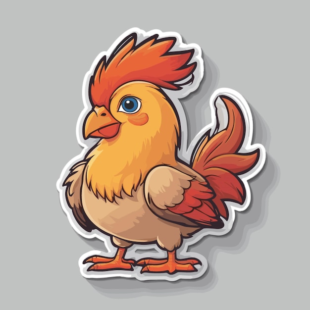 Vector chicken cartoon vector