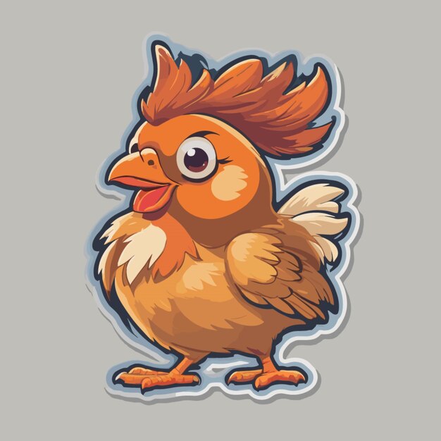 Vector chicken cartoon vector