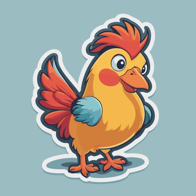 Vector chicken cartoon vector