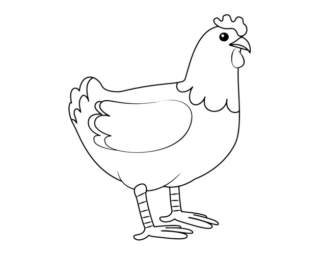 Chicken Coloring Page voor kinderen 017
