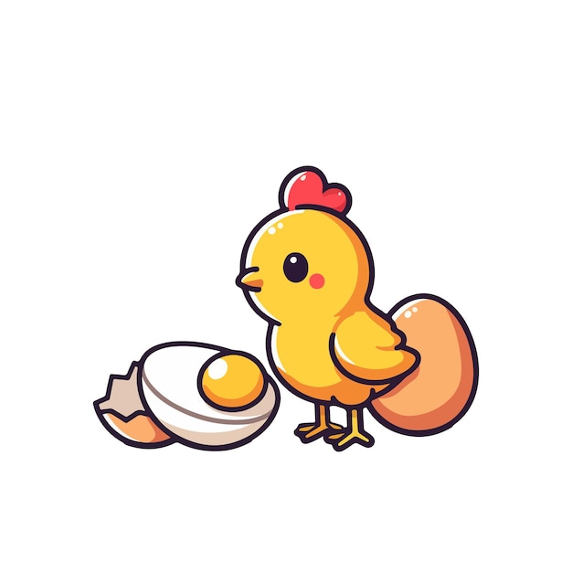 Vector chicken and egg ai generated image