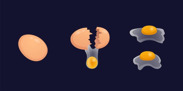 Vettore rompere le uova di gallina