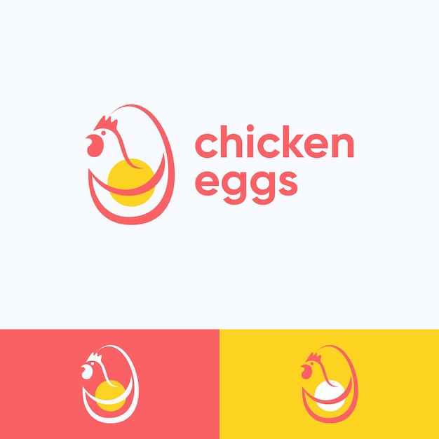 Vector chicken egg logo business company