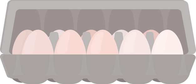 Un'illustrazione di imballaggio del vassoio dell'uovo di pollo prodotti di pasqua