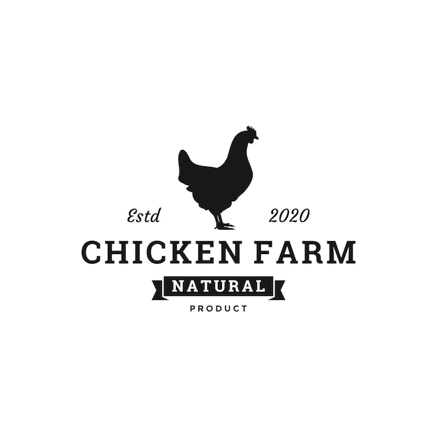 Logo design di allevamento di polli