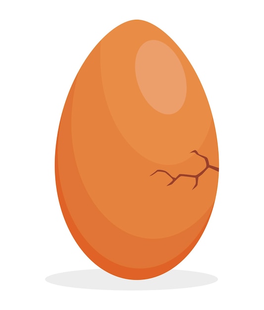 Chicken hatching from the egg. Cartoon baby chick born process. Small baby bird emergence from egg, cracked shell. Funny domestic animal. Funny and educational illustration for kids