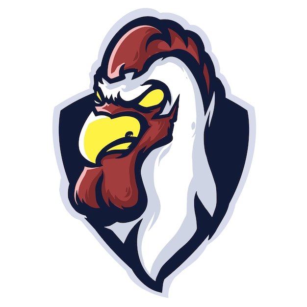 Mascotte logo testa di pollo