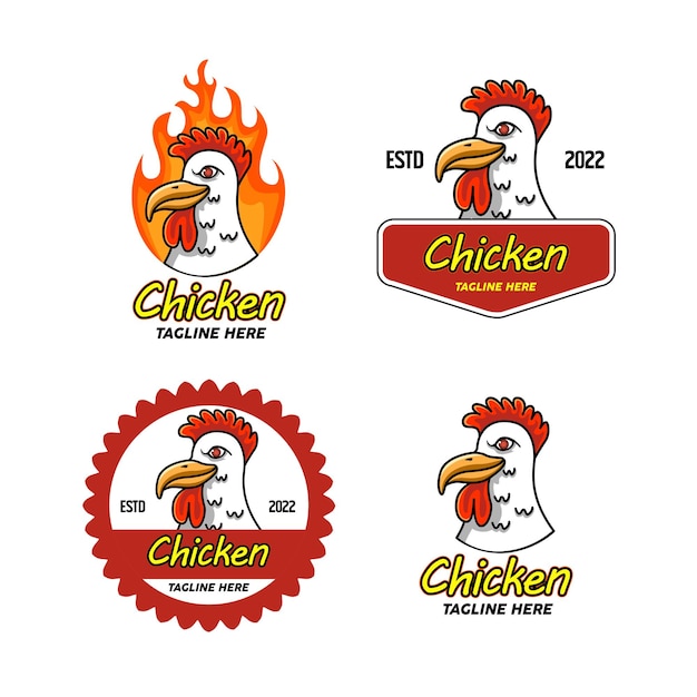 Chicken head logo template