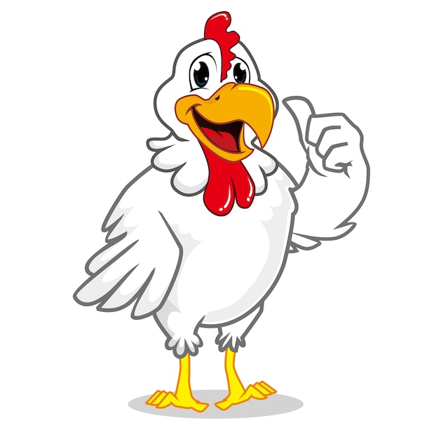 Chicken hen mascot cartoon 