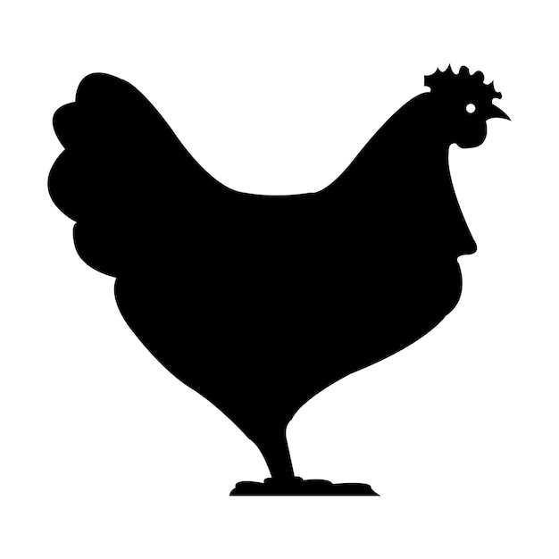 Modello di disegno vettoriale del logo dell'icona di pollo