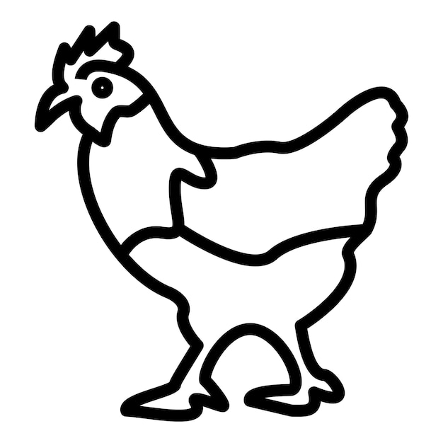 Vector chicken icon style
