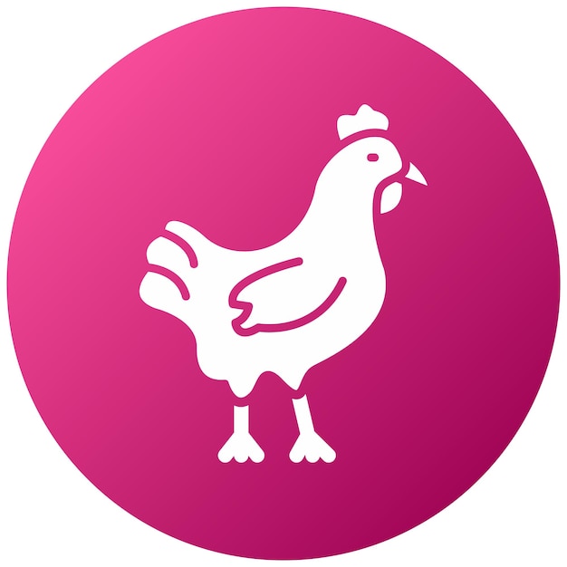 Vector chicken icon style