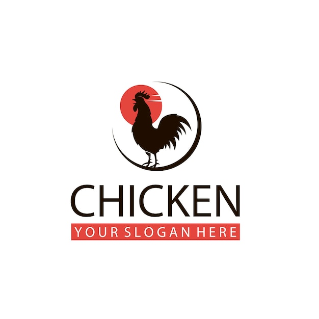 Disegno dell'etichetta di pollo