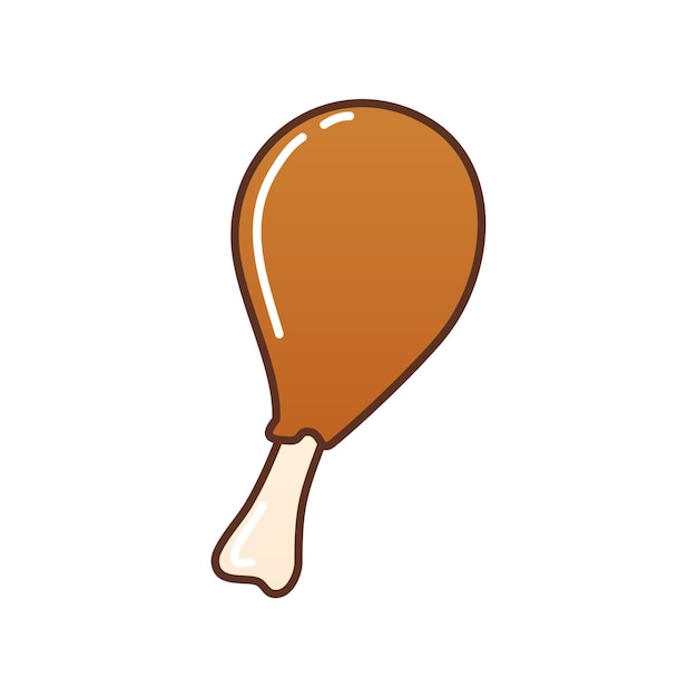 Vector chicken leg vector icon