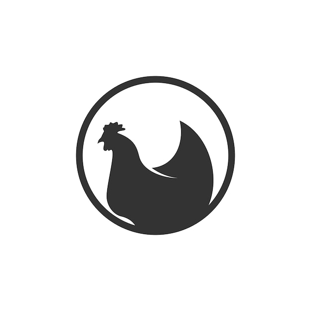 Chicken logo design element vector with creative idea