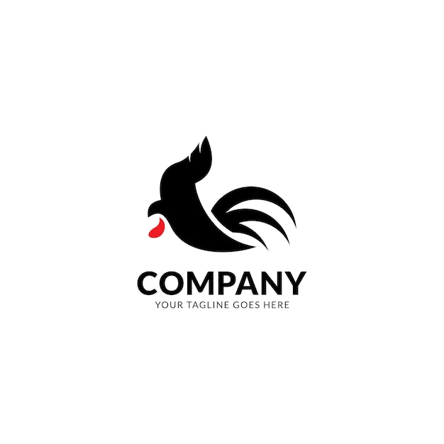 Chicken logo design. Flat style logo vector. Logo for business, food, restaurant.