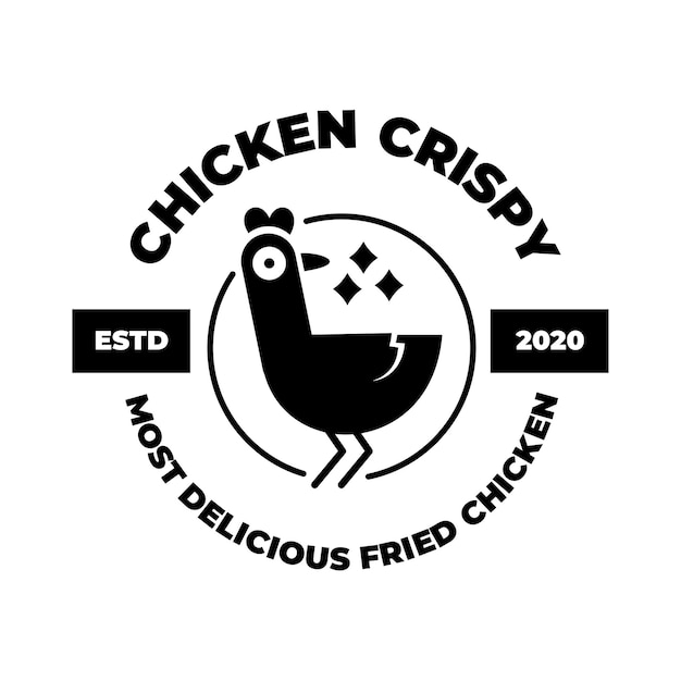 Vettore progettazione del logo del pollo