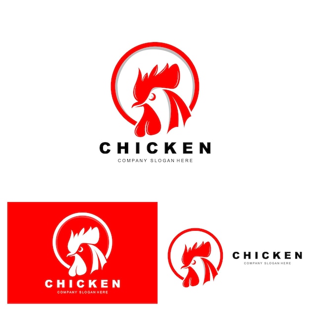 Chicken Logo Farm Animal Vector Design For Chicken Farm Fried Chicken Restaurant Cafe