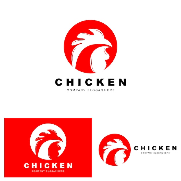 Chicken Logo Farm Animal Vector Design For Chicken Farm Fried Chicken Restaurant Cafe