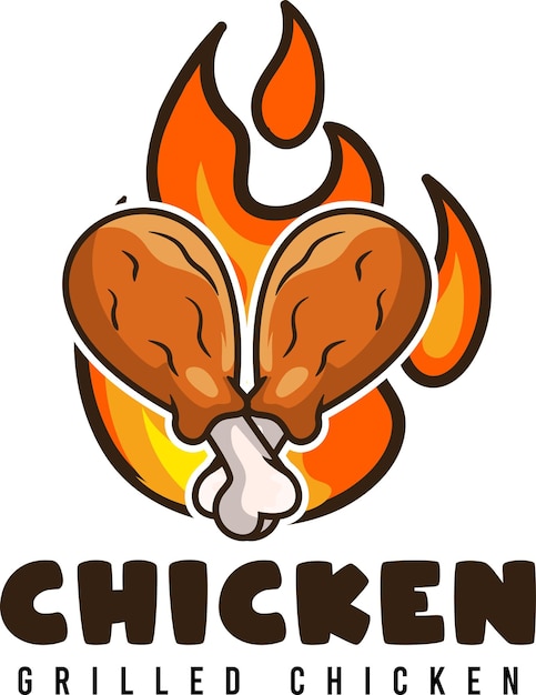 Chicken logo illustration with premium quality stock vector