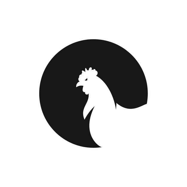 Chicken logo ontwerp element vector met creatief idee