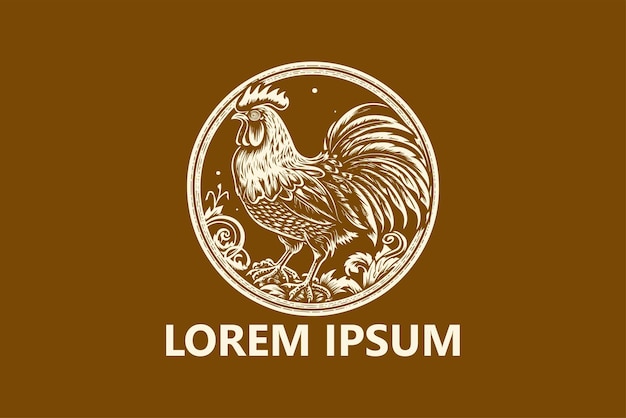 Chicken logo template design vector