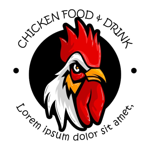 Vector chicken logo template