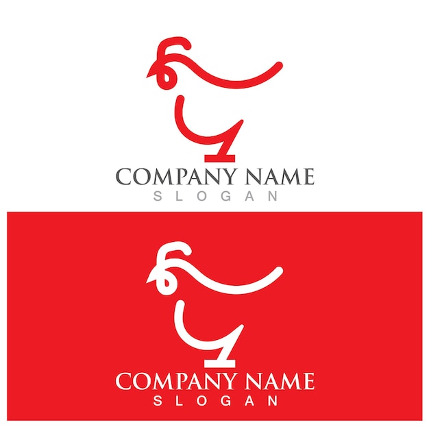 Chicken logo and vector template