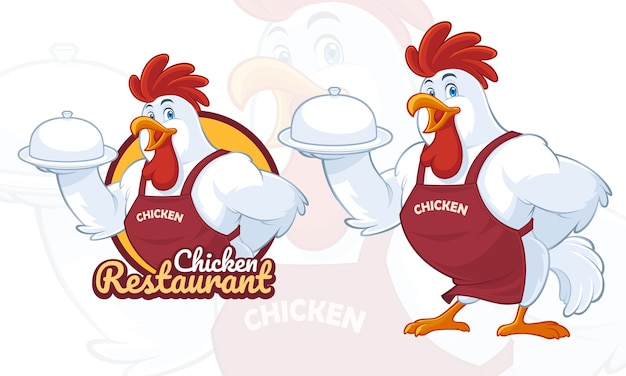 Chicken Mascot Design for Restaurant Business