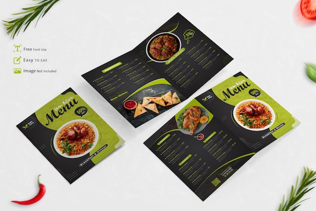 chicken menu food restaurant template