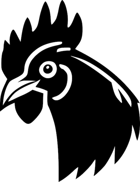 Chicken Minimalist en Simple Silhouette Vector illustratie