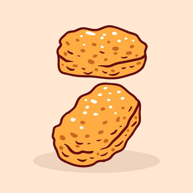 Chicken nuggets element vector illustration