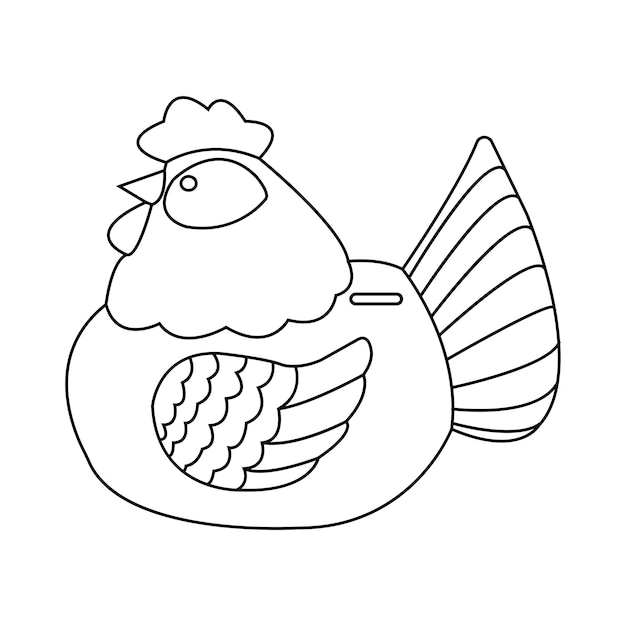 Vector chicken piggy bank icon