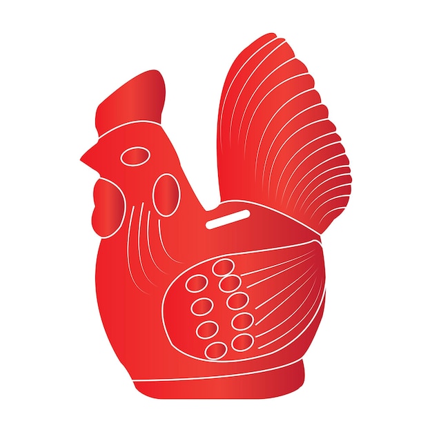 Chicken piggy bank icon