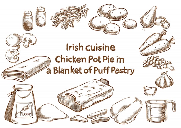  Chicken pot pie in a blanket of putt pastry ingredients