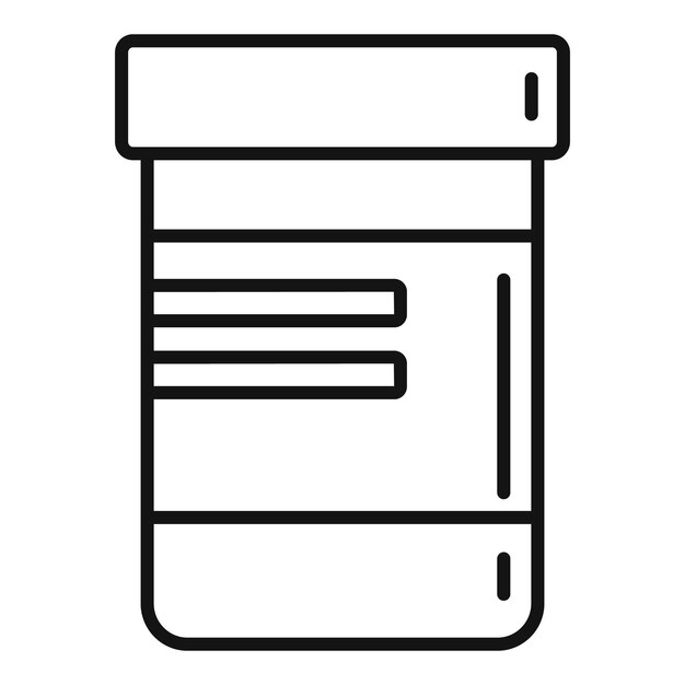 水痘薬瓶アイコン白い背景に分離された Web デザインのための水痘薬瓶ベクトル アイコンを概要します。