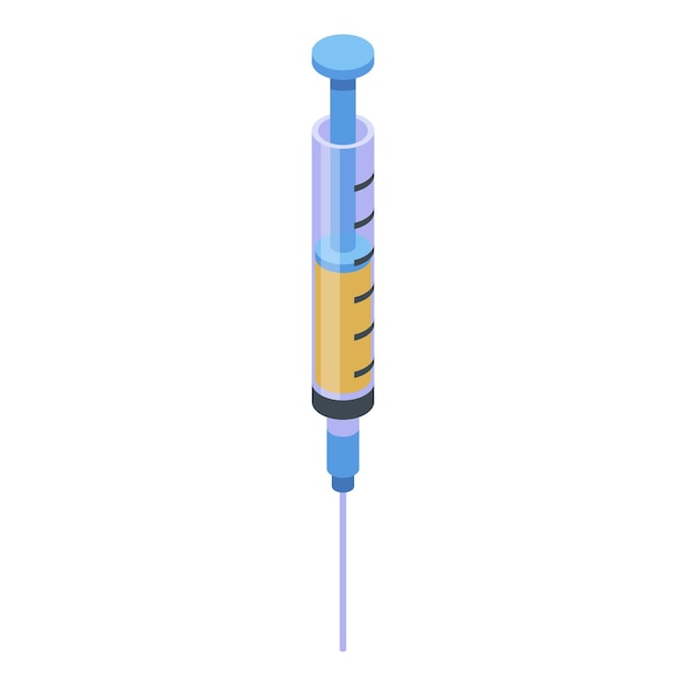 Chicken pox syringe vaccine icon Isometric of chicken pox syringe vaccine vector icon for web design isolated on white background
