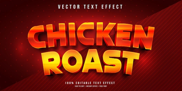 Chicken roast tekst effect