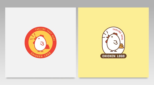 Иллюстрация векторного шаблона логотипа курицы или петуха Вектор логотипа животного