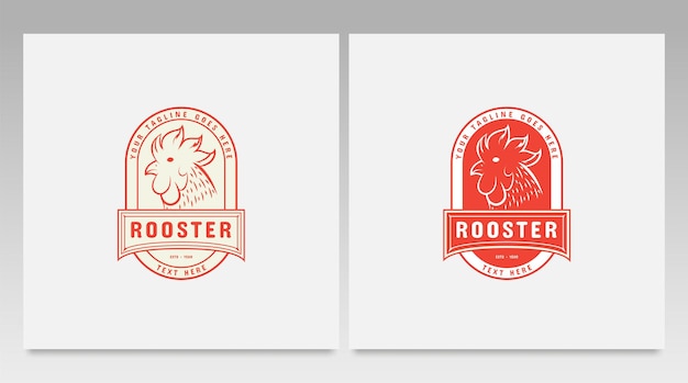 Chicken or Rooster logo design vector template illustration Animal logo vector
