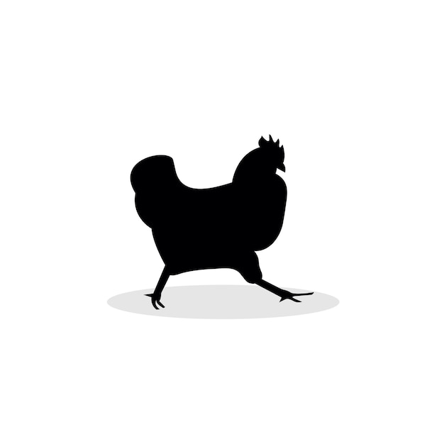 Vettore vettore di progettazione della siluetta del pollo