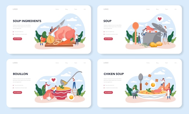 Chicken soup landing page set