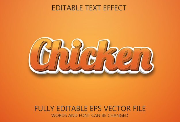 Chicken text effect