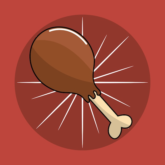 Chicken thigh food icon