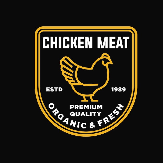 Illustrazione di logo di vettore di pollo