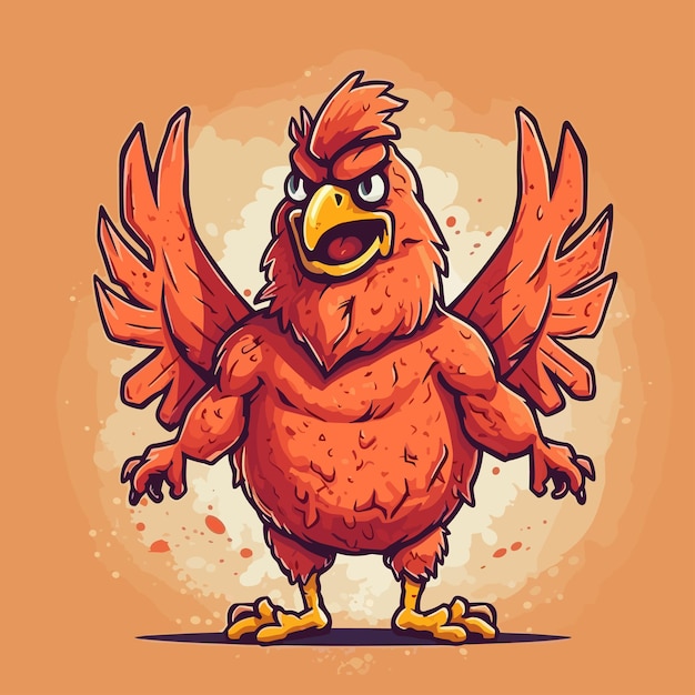 Chicken wing cartoon character