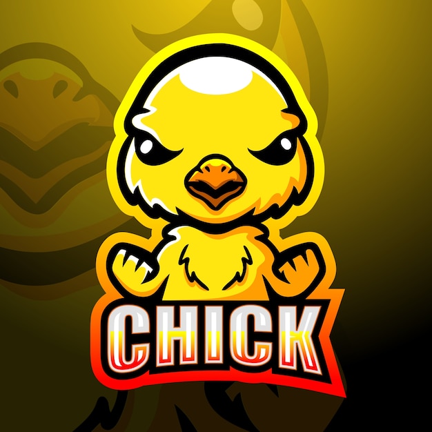 Chicks mascot esport logo design